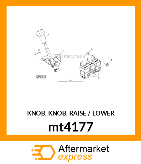 KNOB, KNOB, RAISE / LOWER mt4177