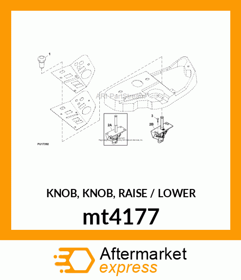 KNOB, KNOB, RAISE / LOWER mt4177