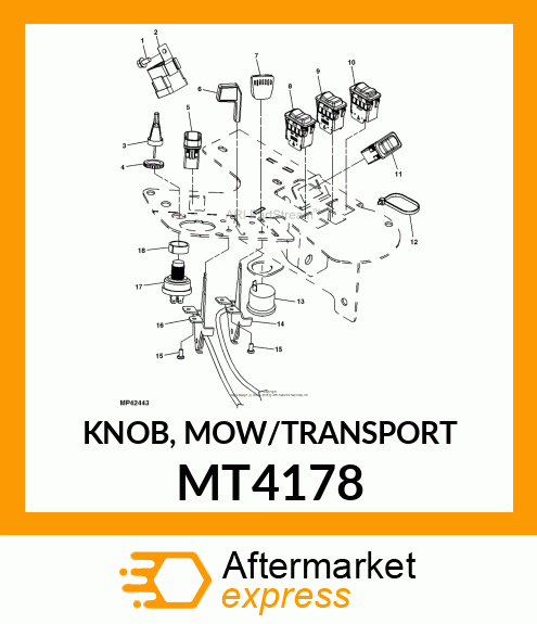 KNOB, MOW/TRANSPORT MT4178