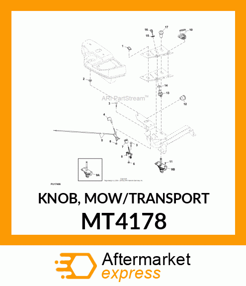 KNOB, MOW/TRANSPORT MT4178