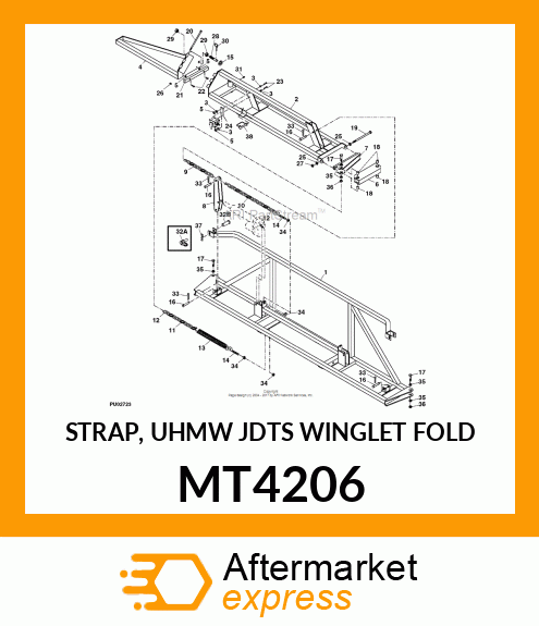 STRAP, UHMW JDTS WINGLET FOLD MT4206