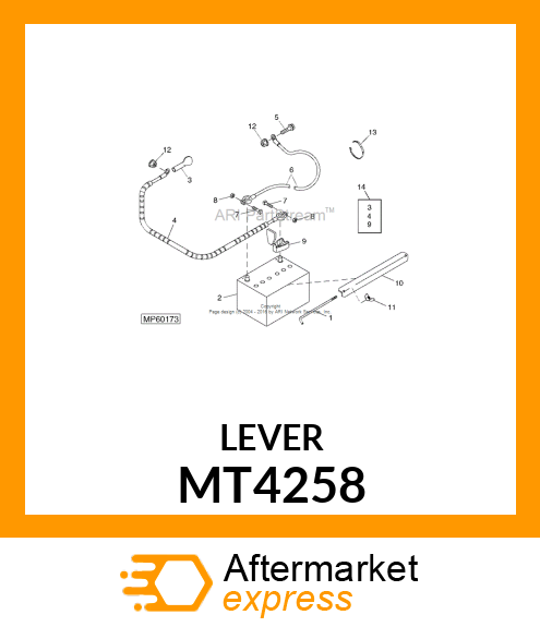 BRACKET, BATTERY MT4258