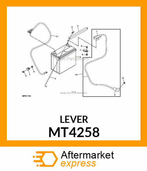 BRACKET, BATTERY MT4258