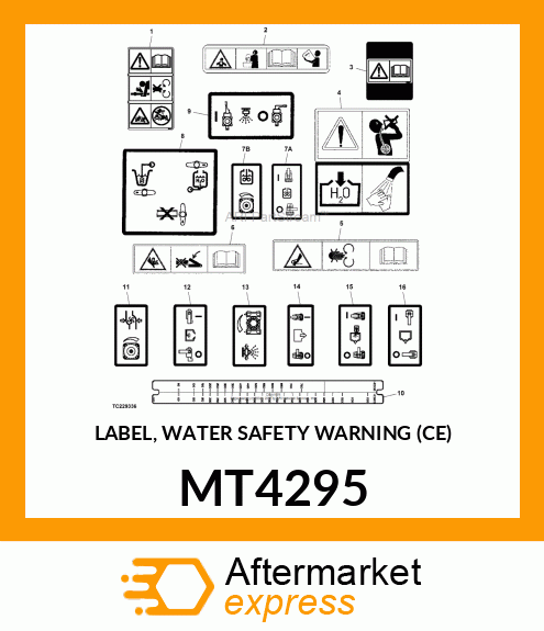 LABEL, WATER SAFETY WARNING (CE) MT4295