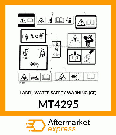 LABEL, WATER SAFETY WARNING (CE) MT4295