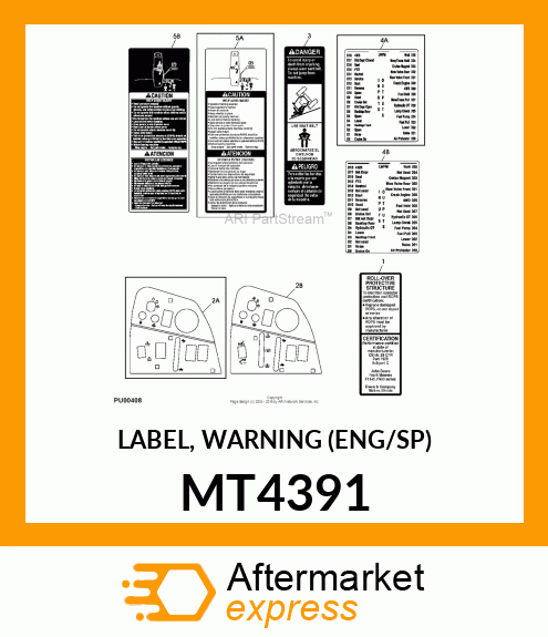 LABEL, WARNING (ENG/SP) MT4391