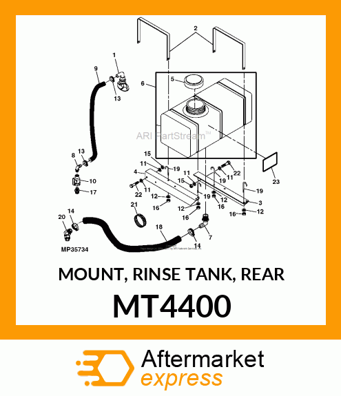 MOUNT, RINSE TANK, REAR MT4400