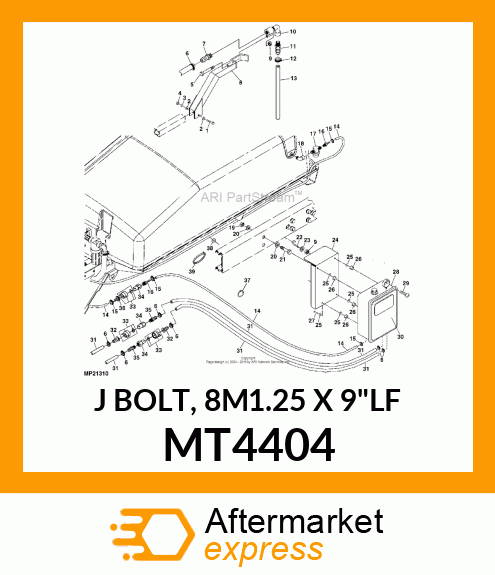 J BOLT, 8M1.25 X 9"LF MT4404