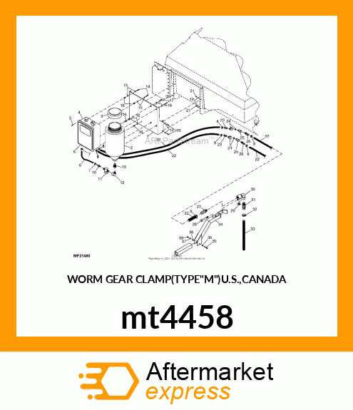 WORM GEAR CLAMP(TYPE"M")U.S.,CANADA mt4458