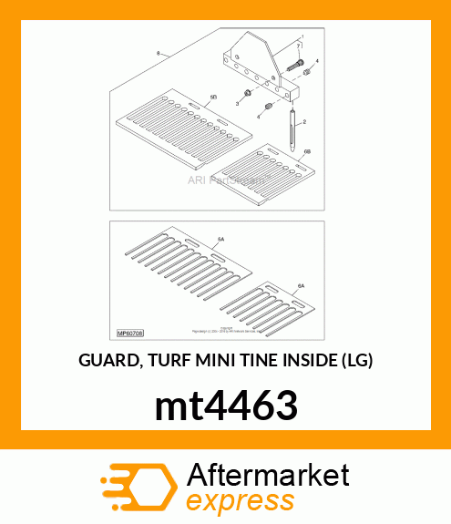 GUARD, TURF MINI TINE INSIDE (LG) mt4463