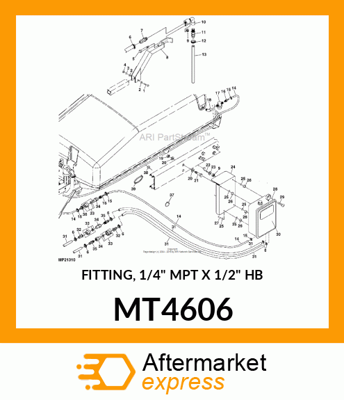 FITTING, 1/4" MPT X 1/2" HB MT4606