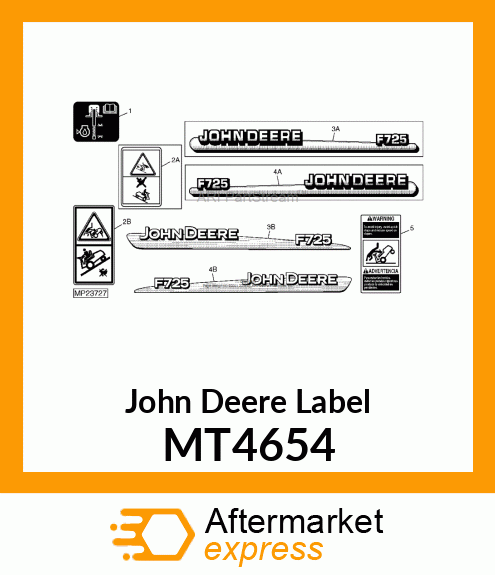 LABEL, WARNING (ENG/SP) W/O ROPS MT4654