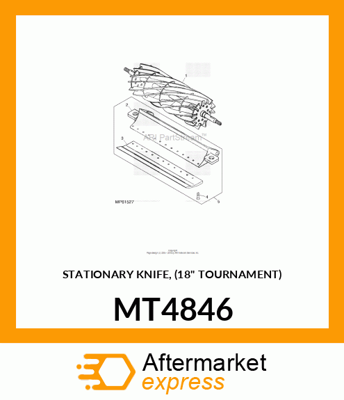 STATIONARY KNIFE, (18" TOURNAMENT) MT4846