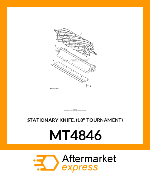 STATIONARY KNIFE, (18" TOURNAMENT) MT4846