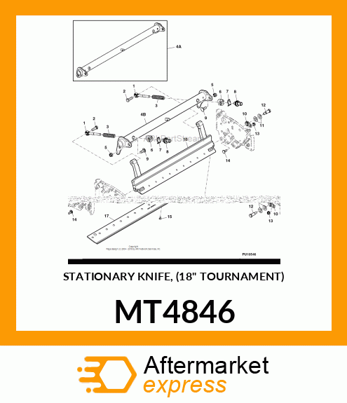 STATIONARY KNIFE, (18" TOURNAMENT) MT4846