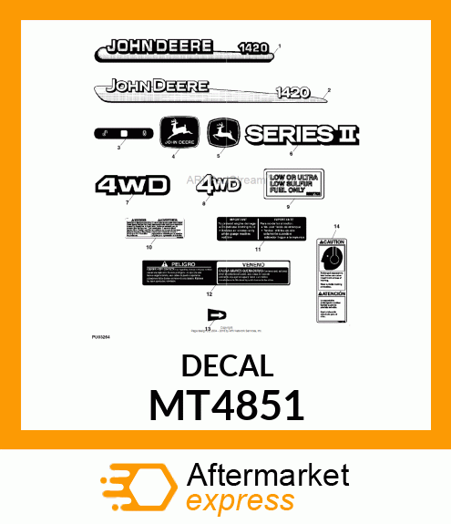 LABEL, ENG/AIR CLEANER (ENG/SP) GM MT4851