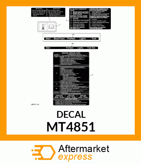 LABEL, ENG/AIR CLEANER (ENG/SP) GM MT4851