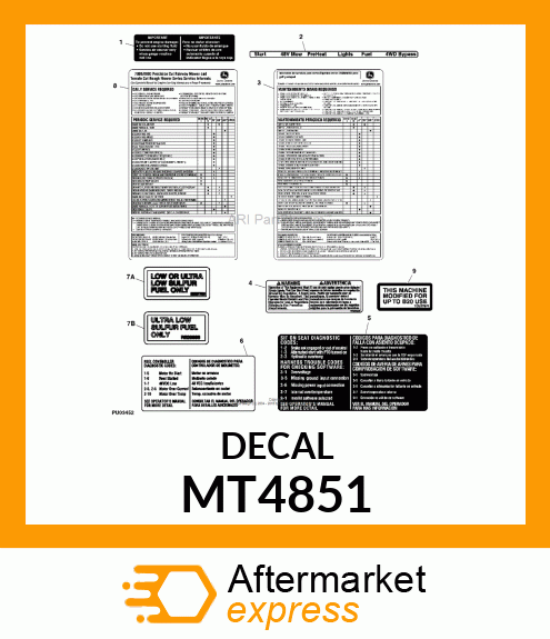 LABEL, ENG/AIR CLEANER (ENG/SP) GM MT4851