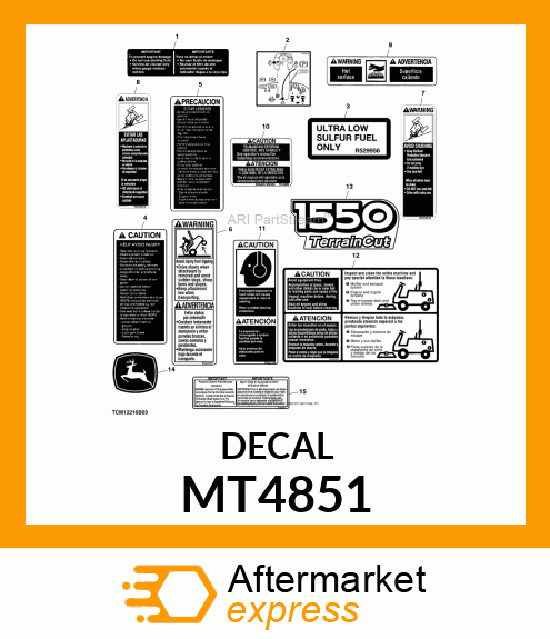 LABEL, ENG/AIR CLEANER (ENG/SP) GM MT4851