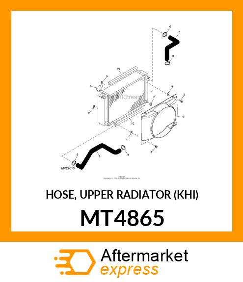 HOSE, UPPER RADIATOR (KHI) MT4865