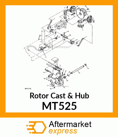 Rotor Cast & Hub MT525