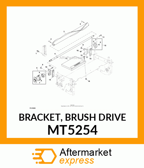 BRACKET, BRUSH DRIVE MT5254
