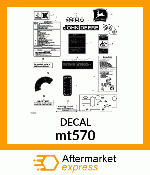 LABEL, WARNING (ENG/SP) W/O ROPS mt570