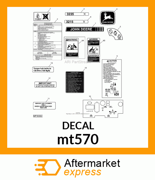 LABEL, WARNING (ENG/SP) W/O ROPS mt570