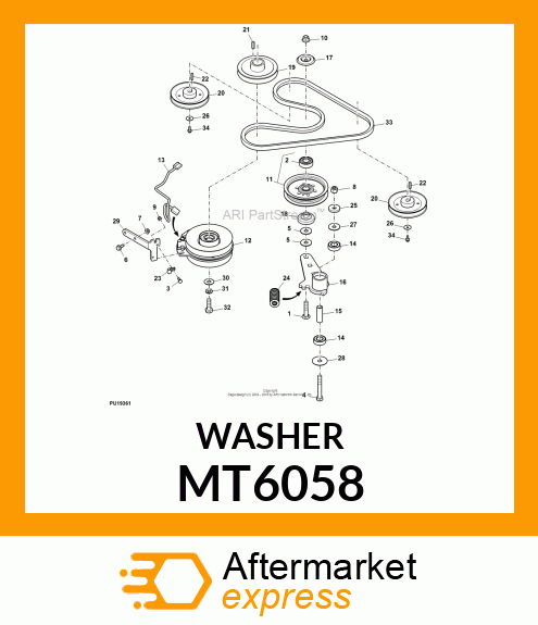 WASHER, 9/32"ID X 1 1/4"OD, 1/8 THI MT6058