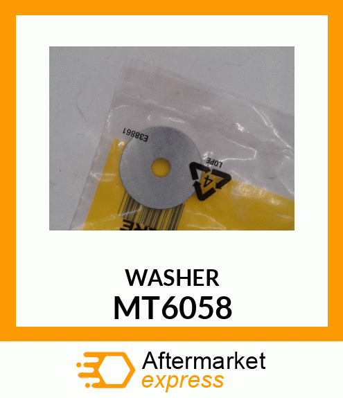 WASHER, 9/32"ID X 1 1/4"OD, 1/8 THI MT6058