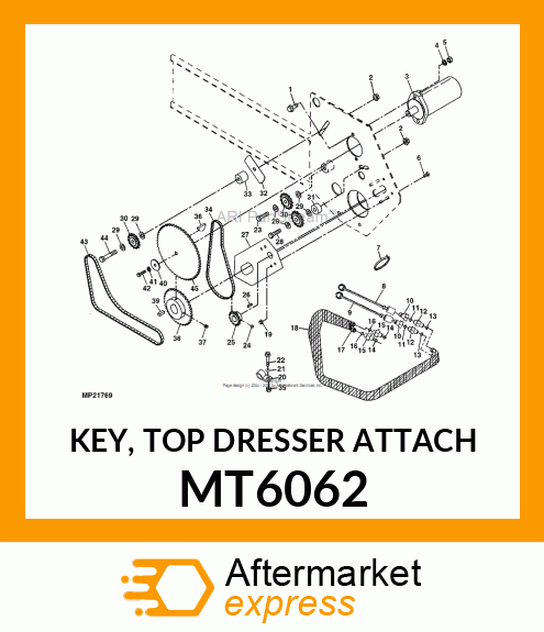 KEY, TOP DRESSER ATTACH MT6062