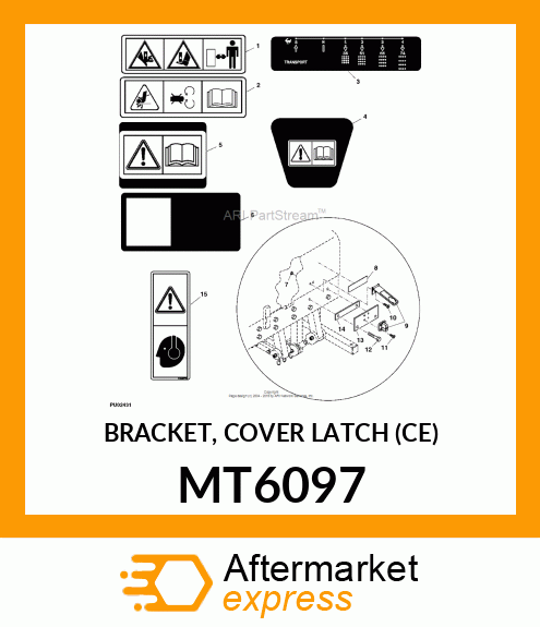 BRACKET, COVER LATCH (CE) MT6097