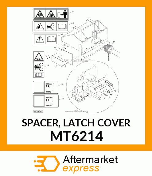 SPACER, LATCH COVER MT6214