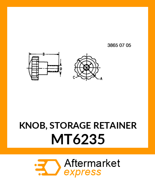 KNOB, STORAGE RETAINER MT6235