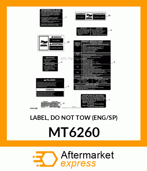 LABEL, DO NOT TOW (ENG/SP) MT6260
