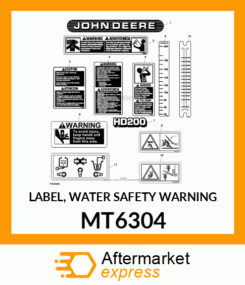 LABEL, WATER SAFETY WARNING MT6304