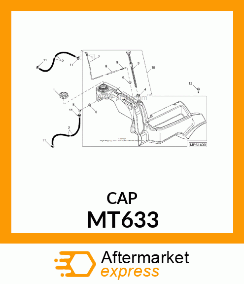 CAP, FUEL FILLER MT633