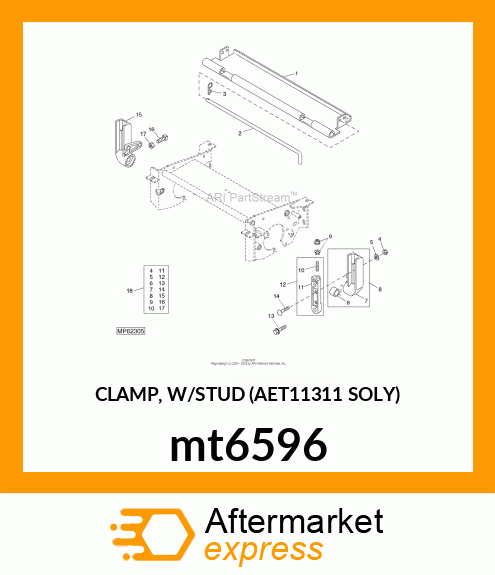 CLAMP, W/STUD (AET11311 SOLY) mt6596