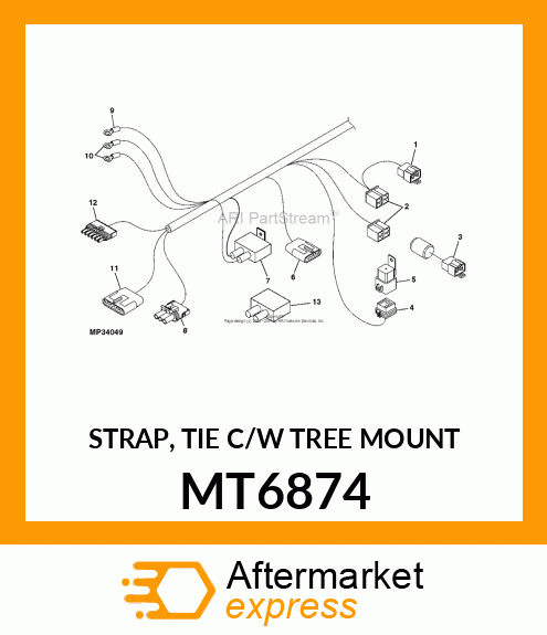 STRAP, TIE C/W TREE MOUNT MT6874