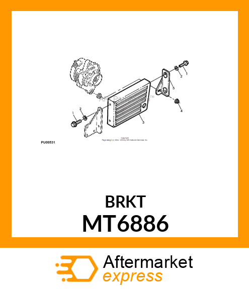 BRACKET, WELDED ALTERNATOR MT6886