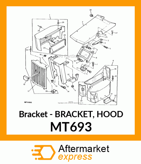 Bracket Hood MT693