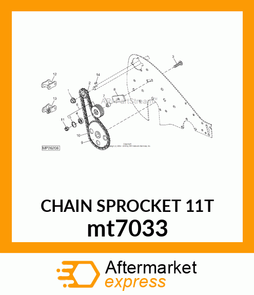 CHAIN SPROCKET 11T mt7033