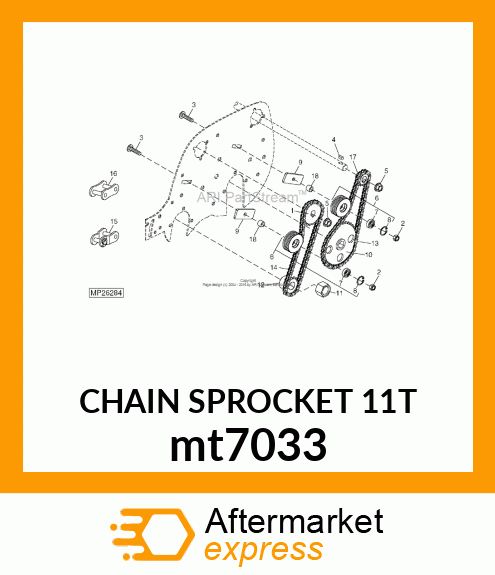 CHAIN SPROCKET 11T mt7033