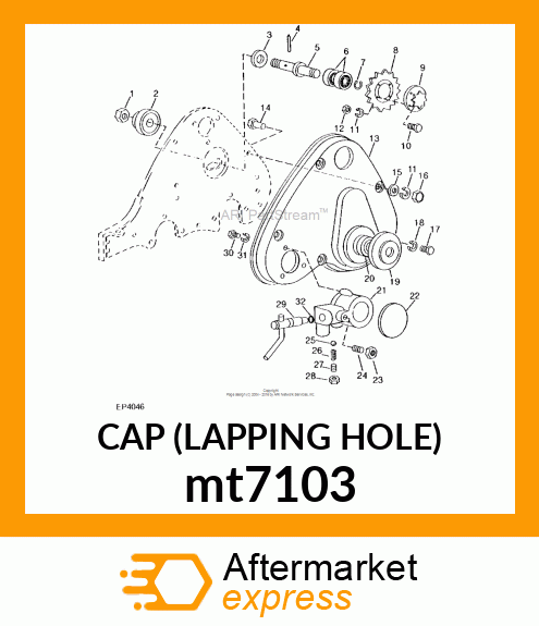 CAP (LAPPING HOLE) mt7103