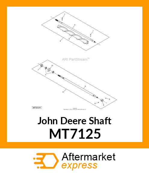 SHAFT, BRUSH (18" WBGM) MT7125