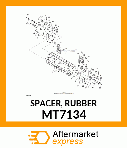 SPACER, RUBBER MT7134