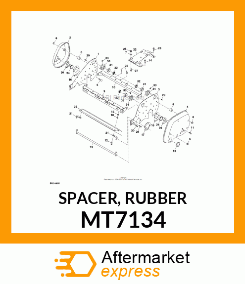 SPACER, RUBBER MT7134