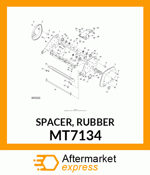 SPACER, RUBBER MT7134