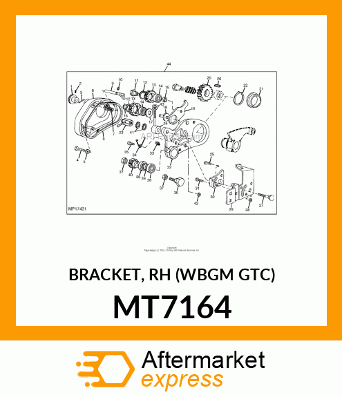 BRACKET, RH (WBGM GTC) MT7164