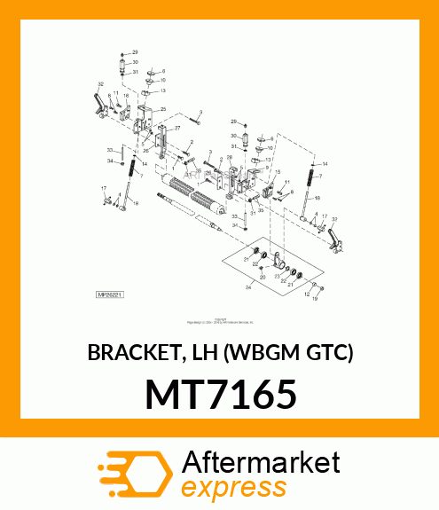 BRACKET, LH (WBGM GTC) MT7165